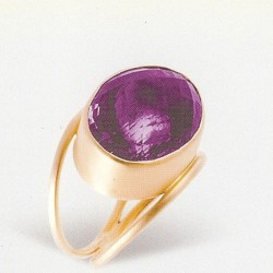 18k gold with amethyst