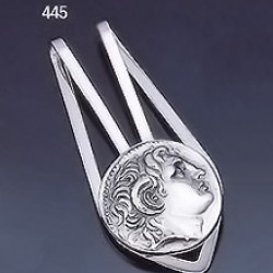 Silver Money-clip with Alexander The Great (Lysimachos) Coin